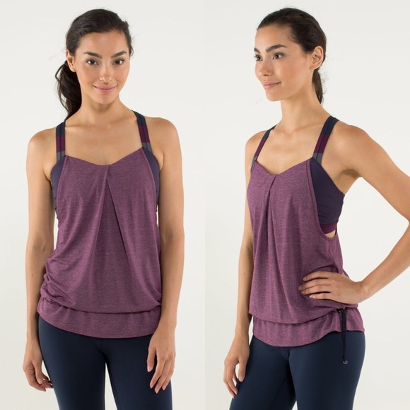 lululemon athletica Tops - Lululemon Heathered Plum Rest Less Tank